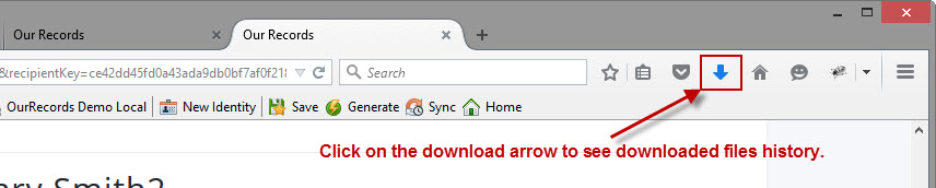 Firefox Download History Tooltip